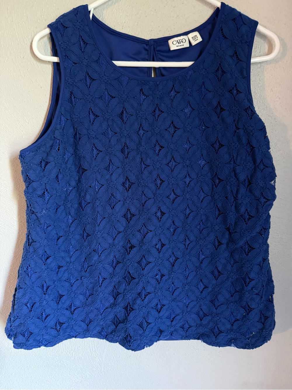 Cato Blue Lace Camisole Shell